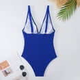 thumbnail image 5 of MDUKONU Women's Modest One Piecewomen's High Waisted One Piece Beach Swimsuit Blue M, 5 of 5