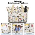 thumbnail image 2 of Tote Bag for Women - Rover Cream Dogs Bone Shoulder Bag - Large Utility Work Duffle Bag with Zipper Handbag for Travel, Work, Sprots, 2 of 5