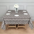 thumbnail image 3 of Black Geometric Diamond Striped Pattern Square Tablecloth,Waterproof Square Table Cover,Wipeable Spillproof Washable Table Cover for Home Kitchen Party Decor 42"X42"(107x107cm), 3 of 6