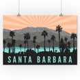 thumbnail image 3 of Santa Barbara, California, Palm Trees and Mountains (16x24 Giclee Gallery Art Print, Vivid Textured Wall Decor), 3 of 3