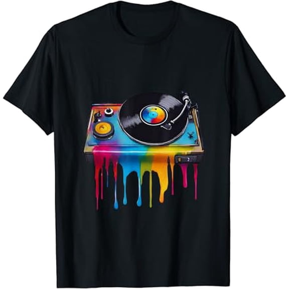Vintage Record Player, cool graphic, Retro, Mens fashion T-Shirt