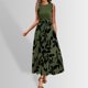 thumbnail image 1 of WILLBEST Vestidos De Lino Para Mujer Vestidos De Verano Para Mujer 2025 Vestido Largo Cruzado De Manga Corta Con Estampado Floral Vestido De Línea A Con Volantes Y Retazos, 1 of 3