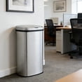thumbnail image 2 of Innovaze 15.85 Gallon Trash Can with Plastic Lid, Motion Sensor Touchless Kitchen Trash Can, Stainless Steel, 2 of 9