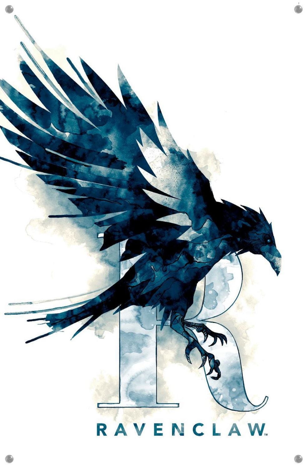 The Wizarding World: Harry Potter - Ravenclaw Illustrated House Logo Wall Poster, 14.725" x 22.375"