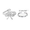 thumbnail image 1 of Set of 2 Purple  Adjustable Open Rings Engagement Rings Y2K Adjustable Rings Alloy Material Aesthetic Jewelry FGS, 1 of 7
