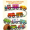 thumbnail image 4 of Vanmor Wooden Magnetic Train Set for Kids, 10-Piece Educational Toy Cars with Magnets, Includes Storage Bag, Skill-Building Wooden Trains for Boys & Girls, for Kids 3-5 and 4-8 Years, 4 of 8