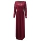 thumbnail image 4 of Vestido de maternidad de encaje de manga larga para mujeres embarazadas Sesión fotográfica Fiesta Ve Abanopi Rojo/XL, 4 of 7