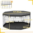 thumbnail image 3 of PawHut 8 Panels Foldable Dog Playpen with Bottom Pad & Top Cover, 30" High, 3 of 9
