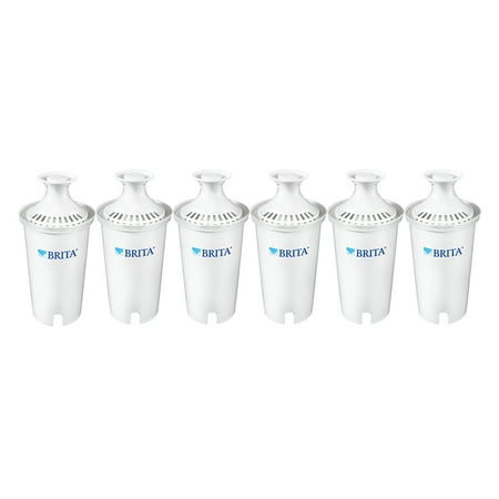 Brita Standard Water Filter, Standard Replacement Filters for Pitchers and Dispensers, BPA Free - 6