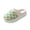 52#Green, variant on Women Two Tone Checkered Fuzzy Closed Toe Mule Slippers Corduroy Patch Thick Platform Non Slip Warm Indoor House Slides