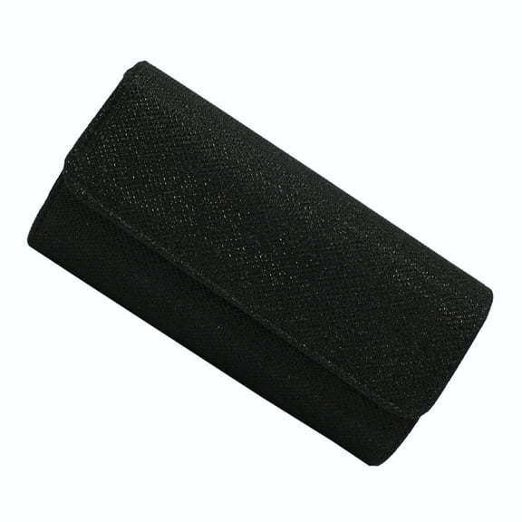 Masteelf Evening Dazzling Hard Case Flap Clutch Purses Handbag For Wedding And Party (Black)