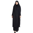 thumbnail image 4 of Hauts à Manches Longues pour Femmes Robe Abaya Modeste à Capuche Chauve-Souris Couleur Unie 2 Couleurs, 4 of 9