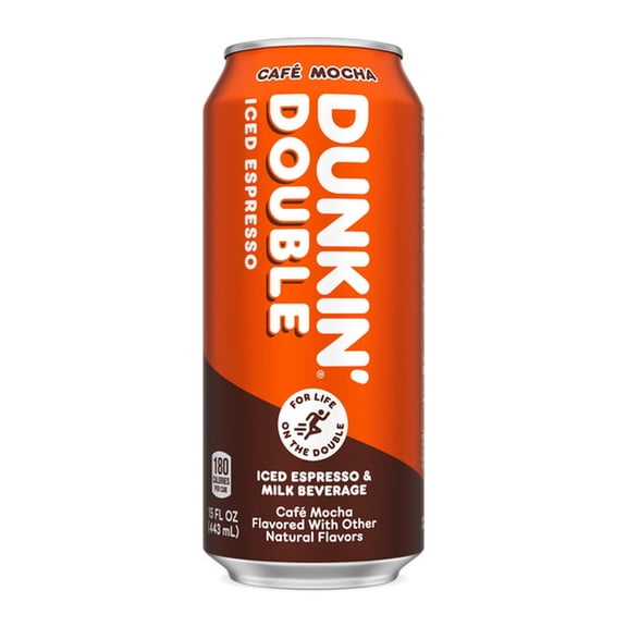Dunkin' Double Café Mocha Iced Espresso – 15 Oz Cans - 12 Pack