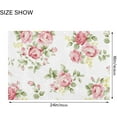 thumbnail image 2 of GZHJMY Roses Flowers Floral Bath Mat for Bathroom Rugs Rectangle Carpet for Shower, Fluffy Absorbent & Machine Washable, 16x24 Inch Carpet Runner, 2 of 5