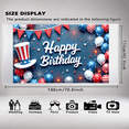 thumbnail image 5 of Decorative Design Happy Birthday Banner Colorful Theme Patriotic Party Decor Balloon Decoration Celebration Banner for Birthday Party Kids Event Indoor Decoration, 5 of 6