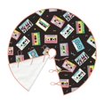 thumbnail image 3 of Salouo Colorful Retro Tape Christmas Tree Skirt 48" Farmhouse Christmas Decorations Snowman Xmas Tree Skirt Tree Mat for Holiday Party Decor, 3 of 8