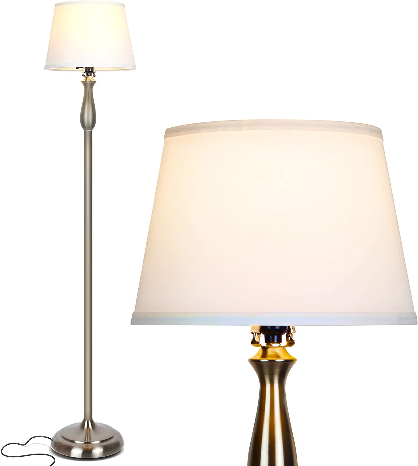 Brightech Gabriella LED Floor Lamp   Free Standing Elegant Style   Tall ...
