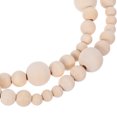 thumbnail image 4 of Uxcell 83 inch Wood Bead Garland Home Decor, Farmhouse Wall Hanging Decor Prayer Beads, Burlywood, 1 Set, 4 of 6