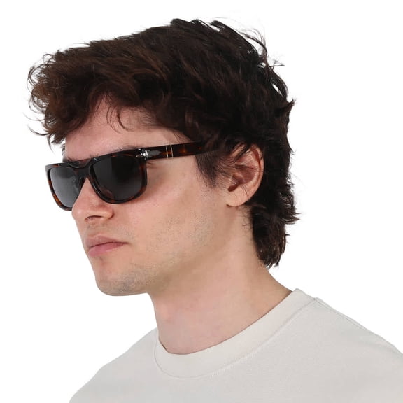 Persol Dark Grey Rectangular Men's Sunglasses PO3271S 24/48 55