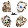 thumbnail image 5 of FORMRS Mini Backpack Purse for Women Travel Daypack Casual Shoulder Bag, Beige Geometric, 5 of 7