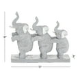 thumbnail image 3 of 11" x 9" Silver Polystone Elephant Sculpture, by DecMode, 3 of 8