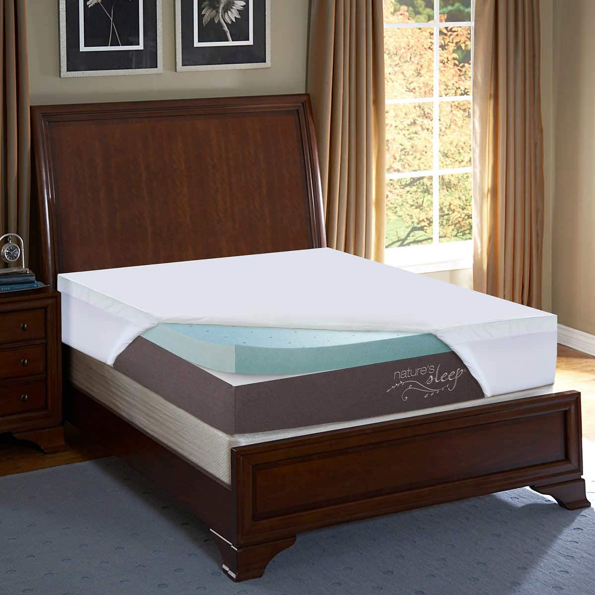 Natures Sleep Air Gel Memory Foam Mattress Topper Walmart Com Walmart Com