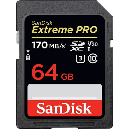 SanDisk 170MB/s 64GB SDXC Extreme Pro UHS-I C10 U3 V30 64G SD Card