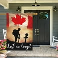 thumbnail image 2 of shiyou-Lest We Forget Garden Flag Outdoor Decorations Double Sided Burlap Banner Canada Patriotic Canadian Home Outside Outdoor Decor 28 x 40 Inch (Only Flags), 2 of 4