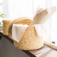 thumbnail image 3 of facefd Storage Basket Lid Straw Woven Pastoral Handmade Storaging Box Space Saving Rattan Baskets Kitchen Decor Snack Round Large Round Mini, 3 of 6