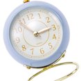 thumbnail image 4 of Desk Small Round Clock Circular Base Mute Corrosion Resistance Quartz Bedside Alarm Clock with Night Light for Bedroom School, 4 of 5