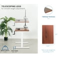 thumbnail image 5 of VIVO Manual 43” x 24” Stand Up Desk | Dark Walnut Table Top, White Frame, 5 of 8