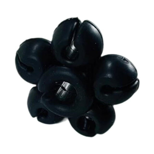Coda de pesca Bola fija suministros de pesca Reutilizable Proteger de caña de pescar tapón Negro