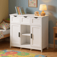 thumbnail image 5 of Homy Casa Accent Cabinet with Drawers and Shelves, Wooden Storage Cabinet for Living Room, Bedroom, White, 5 of 8