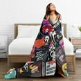 thumbnail image 6 of Ghost-Face Blanket Scary Movie Anti-Pilling Throw Blanket Plush Blanket Lightweight & Ultra-Soft, Warm & Comfy Flannel Fleece Blanket for Couch, Bed, Sofa, 40x50, 6 of 6