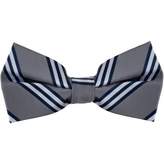 Oxford Kent by SuspenderStore Classic Multi-Stripe Adult Bow Ties - Microfiber Twill - 5 Beautiful Colors