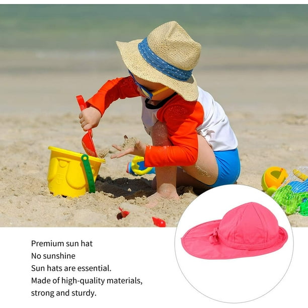 1pc Kids Sun Shade Neck Sun Protection Outdoor Beach Sun Hat Cape Hat for  Boys and Girls (Rosy 47 Suitable for 0-2 Years Old Baby) 