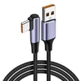 thumbnail image 1 of Cable de datos de carga súper rápida de 6 A para carga flash TIPO C Cable de carga rápida naranja de 100 W, 1 of 1