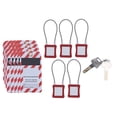 thumbnail image 1 of Cerradura de cable de acero con bloqueo, Cerradura de cable con etiquetado y bloqueo Candado de bloqueo eléctrico Cerradura con cable de etiquetado Características de vanguardia Jadeshay A, 1 of 8