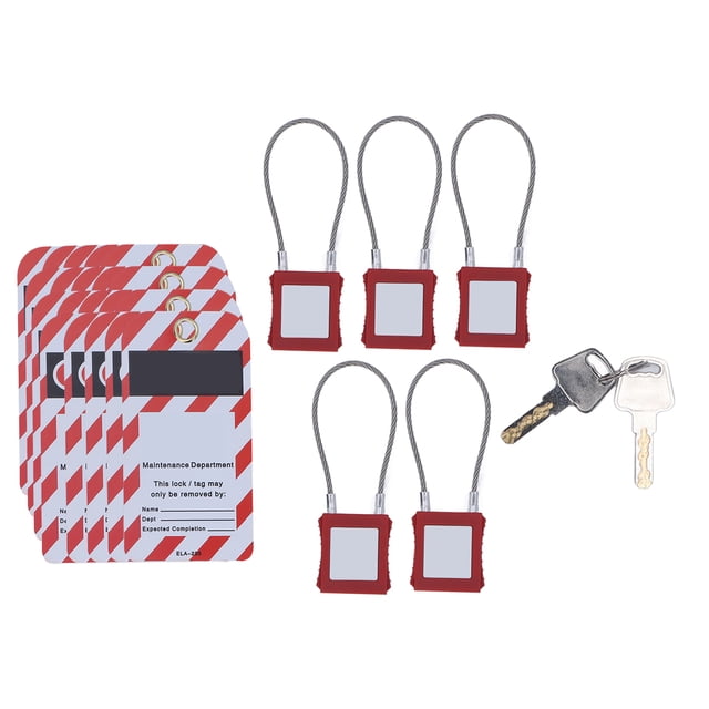 Cerradura de cable de acero con bloqueo, Cerradura de cable con etiquetado y bloqueo Candado de bloqueo eléctrico Cerradura con cable de etiquetado Características de vanguardia Jadeshay A
