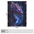 thumbnail image 4 of HENGT Dragon Purple Blanket, Dragon Gifts for Men Women, Cozy Fuzzy Soft Throw Blanket for Couch Bed Sofa Travel, Lightweight Plush Flannel Blankets and Throws Twin Size, 4 of 6
