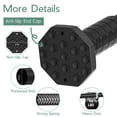 thumbnail image 5 of VEGCOO Adjustable Tension Curtain Rod 45-109 Inches, Heavy Duty Spring Loaded Shower Curtain Rod, No Drill or Screw Fixed for Bathroom, Window, Patio, Black(without Bracket), 5 of 9