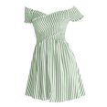 thumbnail image 5 of YuXingFu Spring Dresses for Women Mid-Length Crew Neck Plus Size Womens Dress Short Sleeve A Line Casual Summer Green L, 5 of 9