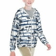 thumbnail image 2 of Cauagu Retro Coconut Tree Print Sun Protection Jacket for Teen,Full-Zipper Long Sleeve Sun Shirts with Pockets UV Hoodie Shirts Outdoor Athletic Jacket-Large, 2 of 7