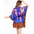 thumbnail image 2 of LA LEELA Women's Beachwear Summer Swim Beach Dress Cover ups for Swimwear Women Plus Size Fall Swimsuit Coverups for Women 3X-4X Sapphire_AC951, 2 of 5
