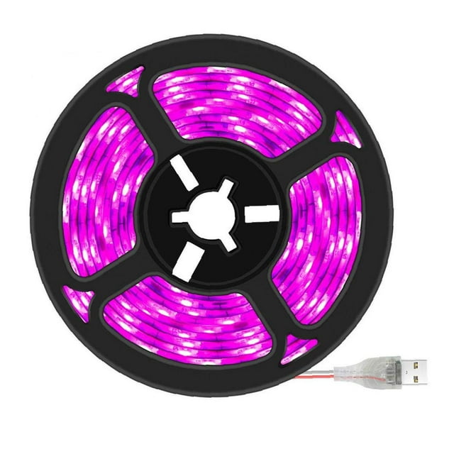 Barra de luz LED para plantas, luz de crecimiento de plantas de espectro completo, USB impermeable (1 m)
