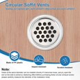 thumbnail image 4 of Uxcell Paquete de 10 Respiraderos de Soffit Circulares, 25mm/0.98 Pulgadas de Acero Inoxidable, Rejilla de Agujeros para Baño, Hogar/ Oficina/Cocina/Armario/Ropero [Plateado], 4 of 7