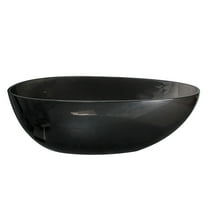 Rainlex 67" Freestanding Soaking Solid Surface Bathtub in Translucent Black