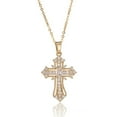 thumbnail image 6 of Vireellx Cross Pendant Necklace for Women Vintage Gold Zircon for Women Jewelry Valentines Day, 6 of 7