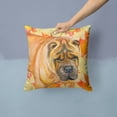 thumbnail image 2 of Carolines Treasures BB9922PW1414 Shar Pei Fall Fabric Decorative Pillow 14Hx14W multicolor, 2 of 4