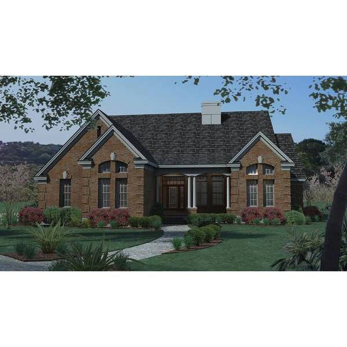 The House Designers: THD-5771 Builder-Ready Blueprints to Build a Colonial House Plan with Slab Foundation (5 Printed Sets)
